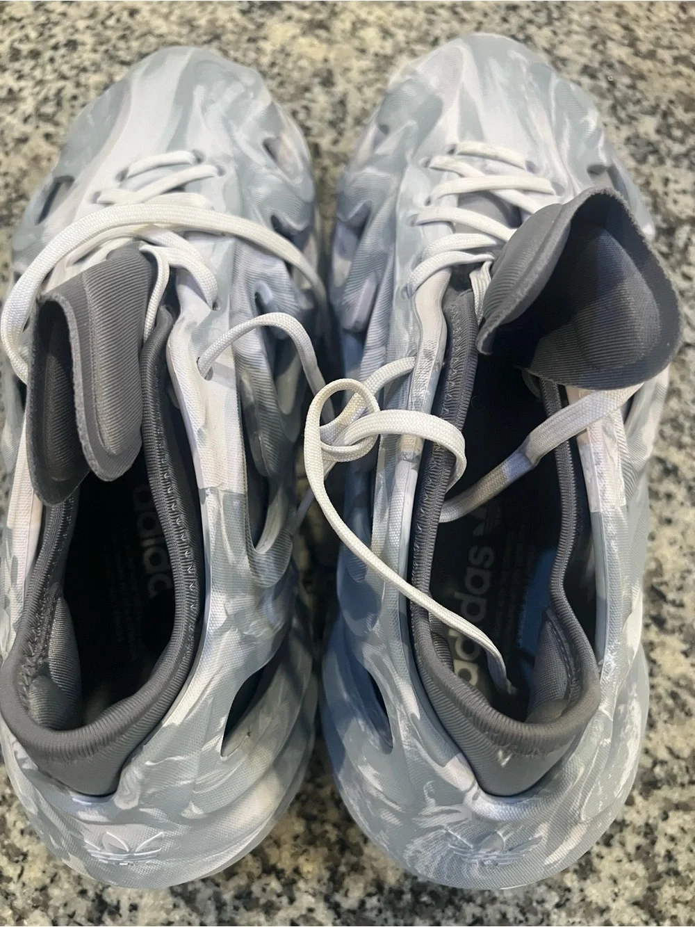 adidas Men's Gray White Sculpted Foam Runner Sneakers